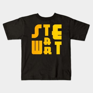 Stewart, name, typography Kids T-Shirt